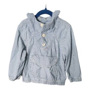 GAP Toddler Anorak Jacket Size 3‎ Railroad Stripes Cotton